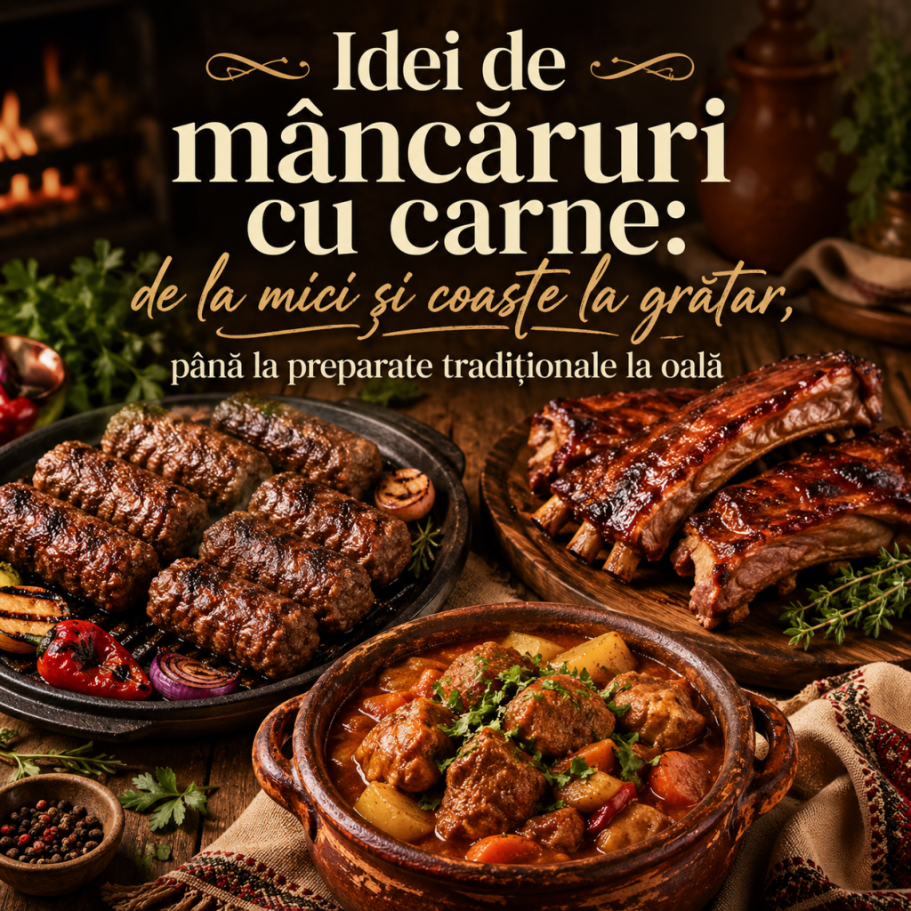 Idei de mancaruri cu carne: de la mici si coaste la gratar, pana la preparate traditionale la oala
